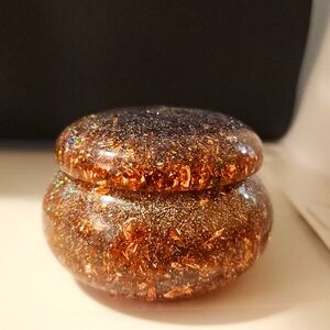 Resin purple Jar with Glitter and Sparkers